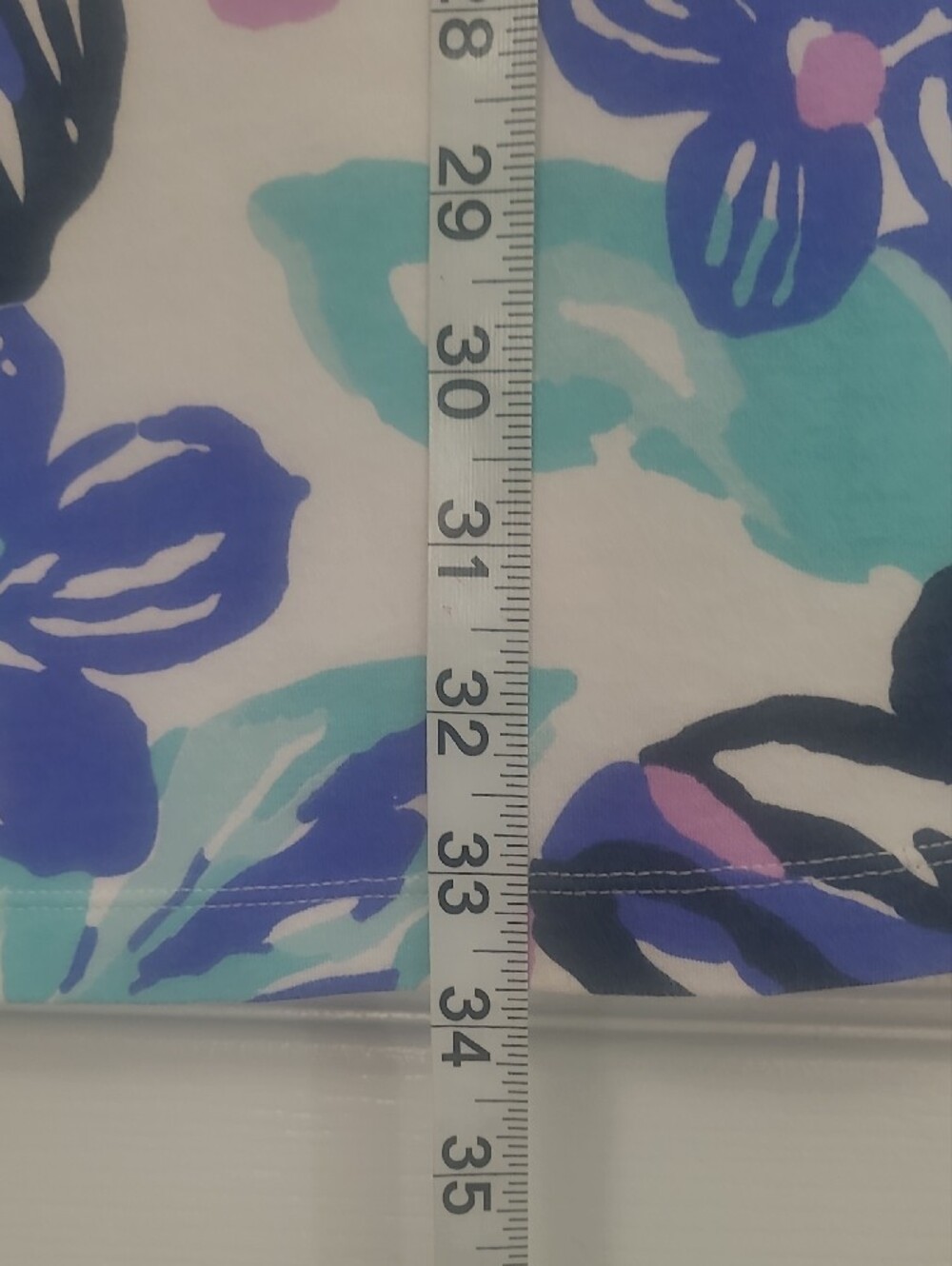 MAHI GOLD White Mini Dress with Blue, Aqua & Lilac Floral Print - Picture 6 of 8